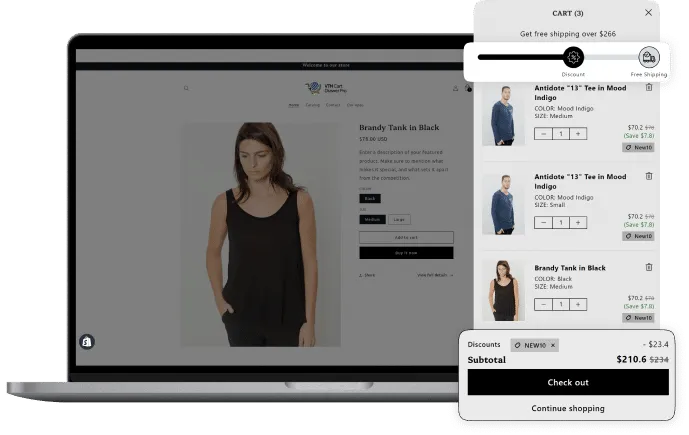 Encourage Bigger Carts with Progress & Savings