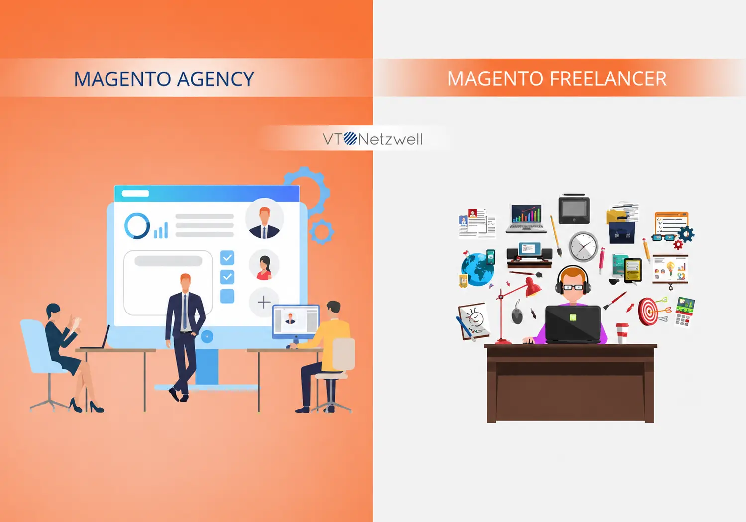 Magento development agency vs. Magento freelancer