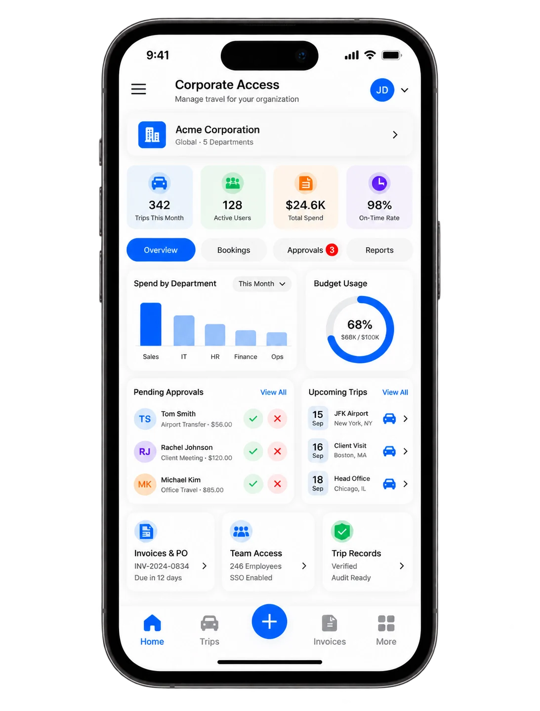 Corporate Account Portal